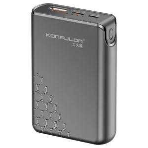 Konfulon 2024 Slim Mini 10000mAh Power Bank with 22.5W Fast Charging Accept for OEM and ODM