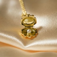 Nuevo Collar con Colgante de Concha Abrible de Imitación de Perla, Estilo Retro Europeo, para Mujer, Joyería Diaria de Moda, Venta al Por Mayor