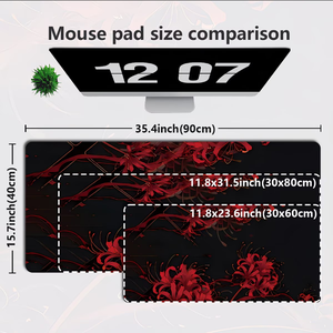 Alfombrilla de Ratón Extendida para Juegos, Alfombrilla para Teclado de PC de Escritorio, Diseño de Araña Roja, Patrón Rojo y Negro, Alfombrilla Protectora para Portátil, Alfombrilla para Escritorio de Estudio, HD - Product Image 5