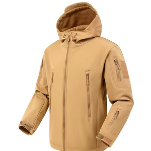 Giacca Softshell Tattica da <span class=keywords><strong>Uomo</strong></span> in Materiale Premium, Calda, per Alpinismo, Mimetica, con <span class=keywords><strong>Cappuccio</strong></span>, Resistente, Comoda ed Elegante - Product Image 3