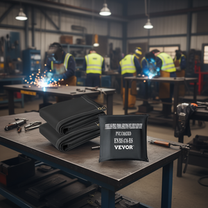 Lot de 2 couvertures anti-feu 6' x 10' (1022°F) en fibre de verre ignifuge avec 8 œillets en laiton pour le soudage - Product Image 2