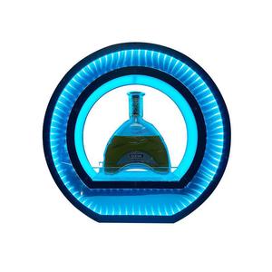 Support de présentation pour bouteilles de champagne XO, en acrylique bleu glace, éclairé par LED, rond, pour fêtes - Product Image 5