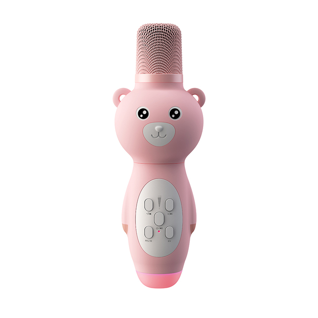 Cute Mini Personal Recording Condenser Microphone Xinyue K5 Wireless UHF RGB Lighting Metal Omni-Directional Type C Gaming Kids
