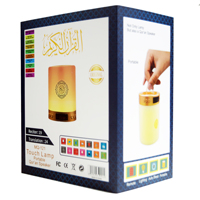 Lampu Al-Quran EAlim 16GB dengan Speaker, Jam Azan, Pengingat Sholat 5 Waktu, Mendukung Aplikasi & MP3, 19 Qari, Model MQ-121