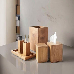 New Design Modern Wooden <b>Bathroom</b> Storage Set <b>Slim</b> <b>Cabinet</b> with Side Soap Holder Trusted Manufacturer - Product Image 2