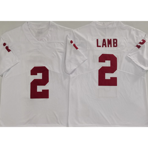 2025 New Oklahoma College Jersey 6 Baker May field 10 John Mateer 2 CeeDee Lamm Kurz atmungsaktiv Feuchtigkeit sablei tend genäht - Product Image 3