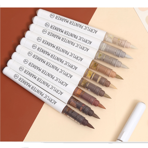 Languo M720-8 Set di 9 Pennarelli Liquidi Colorati <span class=keywords><strong>Serie</strong></span> Marrone <span class=keywords><strong>Marcatori</strong></span> Artistici 8 Pezzi/Set - Product Image 2