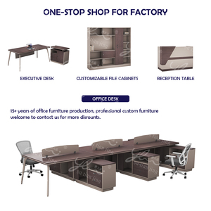 Bàn văn phòng hiện đại bàn điều hành với chân kim loại và hạt gỗ MDF <span class=keywords><strong>Top</strong></span> CEO bàn Bàn văn phòng máy trạm - Product Image 4