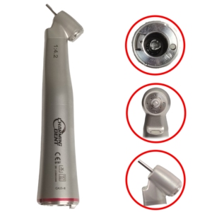 Charming <span class=keywords><strong>Dent</strong></span> 1:4.2 Pièce à main dentaire électrique haute vitesse à angle contrarien de 45 degrés, fibre optique, spray 4 voies, acier inoxydable, pour clinique - Product Image 1