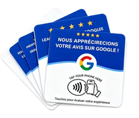 Carte de visite NFC en acrylique 13,56 MHz, support de table multilingue pour contrôle d'accès en entreprise et hôtel