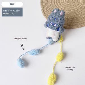 Lindo gato de peluche de dibujos animados, juguete interactivo, conejo de peluche, contiene campana - Product Image 6