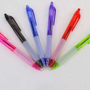 School Plastic Cheap Multicolored Ballpoint Gel Signature <b>Pens</b> with Press Oem Custom Printed logo for Stationery - Product Image 2