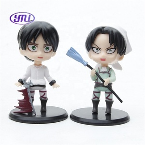 6 unids/set colección adornos Attack on Titan figuras Eren Mikasa juguetes figura Anime - Product Image 6