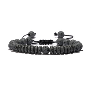 Wholesale Classic Lava Stone Beaded <b>Bangle</b> Trendy Colorful Stone Woven Bracelet <b>for</b> Party Anniversary - Product Image 2