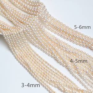 Perlas de Agua Dulce Naturales al por Mayor, Semillas Pequeñas de 3 mm, 4 mm, 5 mm, Calidad AAA, Hilo de Perlas de Agua Dulce - Product Image 3