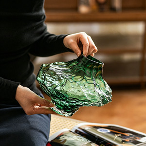 Vase transparent Nordic Valley Canyon inspiré du design danois, récipient hydroponique artistique créatif de luxe, pour la décoration du salon - Product Image 1