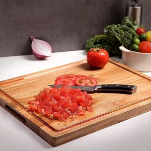Acacia <b>Wood</b> Cutting Board 38x25.5x2.5 Cm Rectangle Kitchen Chopping <b>Block</b> For Fruits Vegetables Bread Serving - Product Image 2