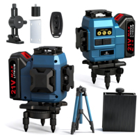 Niveau laser vert rotatif automatique industriel à 16 lignes, jauge de niveau laser horizontal à 360 degrés pour le plâtrage des murs