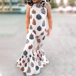 Mono de moda AC-5 para niñas, con tirantes, de una pieza, con estampado de terciopelo cálido, talla grande. - Product Image 3