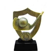 Trophée de championnat de bowling en forme de poisson le plus populaire, trophée de boxe doré