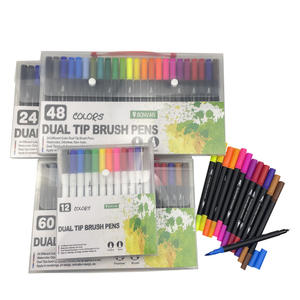 Ensemble de stylos marqueurs d'art à double pointe, aquarelle, calligraphie, lettrage, dessin, 12/24/36/48/60/72/100/120 couleurs - Product Image 1