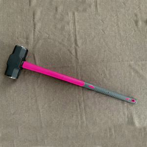 مطرقة ثقيلة <span class=keywords><strong>20</strong></span> رطل من الفولاذ الكربوني 45 بمقبض بلاستيكي منحني من الألياف الزجاجية بطول 900 مم أدوات بناء صناعية - Product Image 2