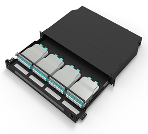 Trượt đường sắt sợi quang Patch Panel 12p 24F SC APC Duplex 8-144 cổng phân phối hộp Rack mount FTTH sản phẩm - Product Image 2