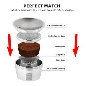2ฝัก1เซ็ตกาแฟแบบแคปซูลแบบเติมได้เข้ากันได้กับ <span class=keywords><strong>Dolce</strong></span> <span class=keywords><strong>Gusto</strong></span> เครื่องชงกาแฟฝักกาแฟแบบใช้ซ้ำได้ - Product Image 6