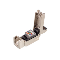 CAT6A 8P8C connecteur Ethernet RJ45 métallique à protection mâle IPC AWG22 AWG24