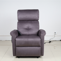 Fauteuil inclinable électrique en similicuir avec poche latérale pour personnes âgées, idéal pour le salon et la maison
