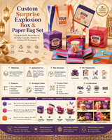Emballage cadeau de luxe personnalisé avec logo en relief, boîte à cupcakes biodégradable de qualité alimentaire avec laminage mat, motif papillon volant