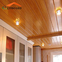 Plafonds suspendus modernes en PVC et métal, ignifuges et résistants à l'humidité, avec revêtement filmé, pour salles de bain artistiques, installation de grille de plafond