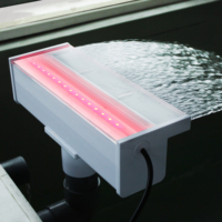 Cascade d'eau en acrylique avec éclairage LED pour piscine, fontaine cascade, structure en acier inoxydable, OEM