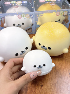 ของเล่นบีบ Hachimi Moist Finger Suction แบบค่อยๆคืนตัว ของเล่นบีบเนื้อนิ่มรูปอาหาร ของเล่นบีบคลายเครียด ของเล่นบีบเค้ก รูปซีลขนาดเล็ก - Product Image 2