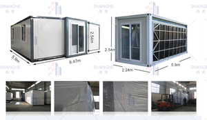 SH 40ft 20ft espandibile 170 m2 case sotterranee produttori di container cabina lavoro casa prefabbricata <span class=keywords><strong>bungalow</strong></span> privato - Product Image 6