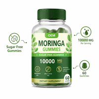 Complément Alimentaire Premium OEM Gommes de Moringa Oleifera Sans Sucre 10000mg pour Adultes Équilibre Corporel Système Immunitaire Bien-être