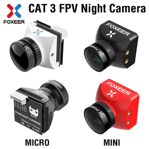 Caméra de vision nocturne Foxeer 3 Micro/Mini 1200TVL 0.00001lux IR sensible à la lumière 850nm PAL/NTSC pour drone de course RC - Product Image 4