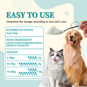 Suplemento sanitario para mascotas, polvo de calcio para perros y gatos con lactato de calcio y aspartato de calcio en OEM y ODM - Product Image 3