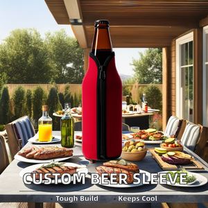 Housse isotherme en néoprène Sanjin pour canettes de 10 oz, pliable, à ouverture facile - Product Image 3