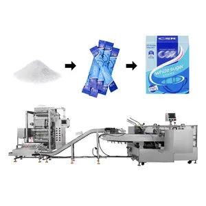 High speed automatic multi lane sugar stick sachet pack box packing machine