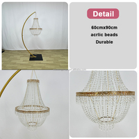 Prix d'usine – Support de lustre élégant en métal et cristal pour décoration de mariage et de fête, 8 pi/10 pi de hauteur, personnalisable