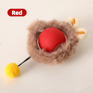 Bite-resistant Automatic Teaser Ball Cat Toy Ball High Self Amusement Reliever with <b>Rope</b> Pet Supplies Jumping Ball Pet Toy - Product Image 2