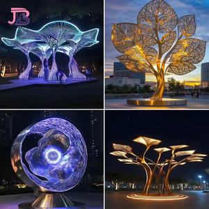 Sculptures de décoration d'éclairage lumineux de repère urbain personnalisé Sculptures de biens immobiliers polies de style moderne - Product Image 6