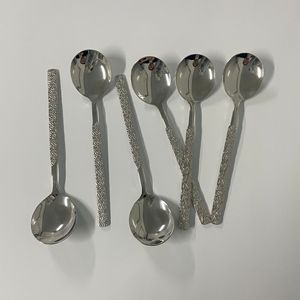 Juego de cucharas creativas de acero inoxidable con diseño de margaritas, cuchara redonda para postre y sopa, vajilla para el hogar, duradera, grado 304 - Product Image 2