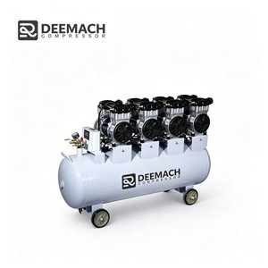 เครื่องอัดอากาศแบบลูกสูบไร้น้ำมัน DEEMACH Professional Silent Dental 8/10/12 บาร์ ขนาด 25-300 <span class=keywords><strong>ลิตร</strong></span> พร้อม PLC และมอเตอร์เฟสเดียว 50Hz - Product Image 6