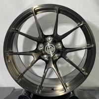 Jantes en alliage forgé haute performance 20-21 pouces Noir brillant métallisé à 5 branches 5x112 pour Audi S4 S5 RS5