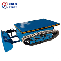 Châssis de transporteur électrique télécommandé sur chenilles avec 2 moteurs brushless 1200W, vitesse 0-8KM/H, capacité de charge 500KG-2000kg
