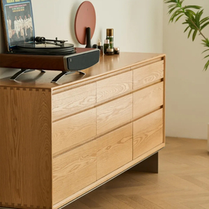 Credenza Moderna a Nove Cassetti Fatta a Mano, Ecologica, in Legno Massello, Stile Nordico, Salvaspazio per Camera da Letto e Soggiorno - Product Image 5