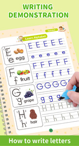 Cuaderno de Caligrafía Reutilizable, <span class=keywords><strong>4</strong></span> Piezas, Cuaderno Mágico para Practicar Inglés, Cuaderno de Caligrafía, Cuaderno de Impresión para Niños - Product Image 6