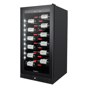 Vinopro 258L Réfrigérateur à vin à zone unique avec porte vitrée noire, capacité 70 bouteilles, affichage de l'étiquette, <span class=keywords><strong>encastrable</strong></span>/de plain-pied - Product Image 2